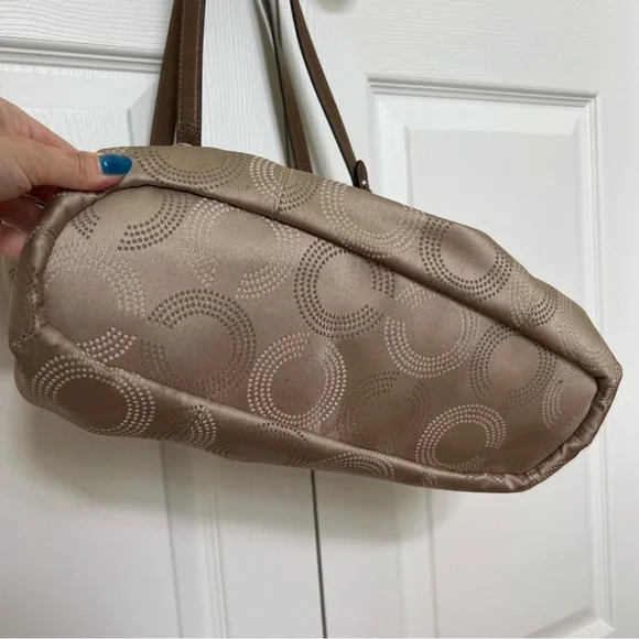 Coach Gold Dotted Madison Handbag (Authentic) - Picture 7 of 7
